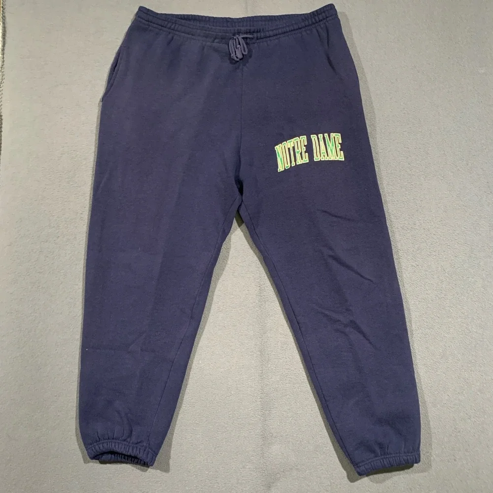 Wolf Athletic Notre Dame Sweatpants Men XL Navy Blue Joggers NCAA College Sport